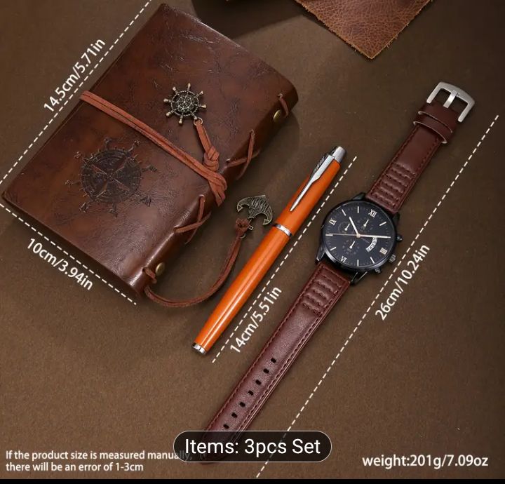 3-Piece Vintage Pirate-Themed Notebook & Journal Set - Image 2